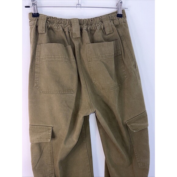 Blanc De Blanc Cargo High Rise Wide Leg Pants Green - Picture 8 of 9